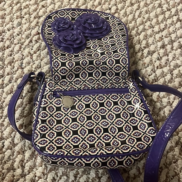 purple/white vera bradley mini purse; barely used and great condition! - Picture 4 of 5